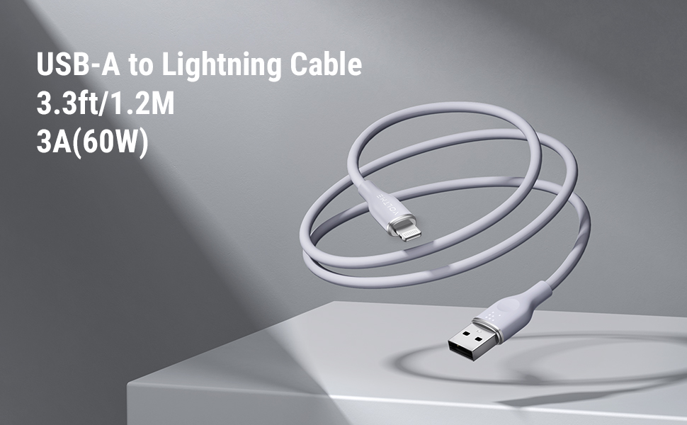 كابل فولتمي باورلينك موس المصنوع من السيليكون السائل، من نوع USB