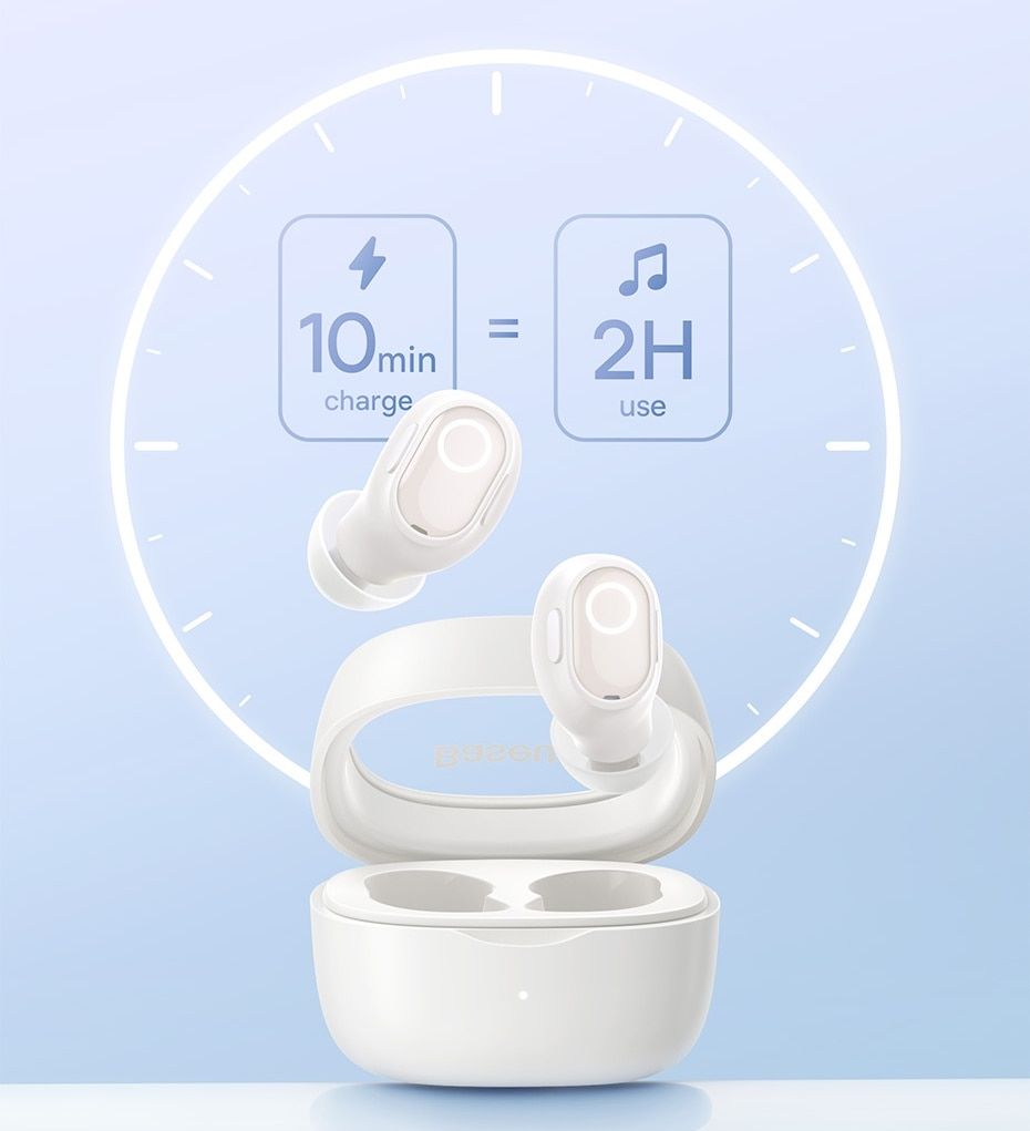 سماعات الأذن اللاسلكية Baseus WM02 – TWS Bluetooth 5.3، عمر بطارية 25 ساعة، تصميم مريح