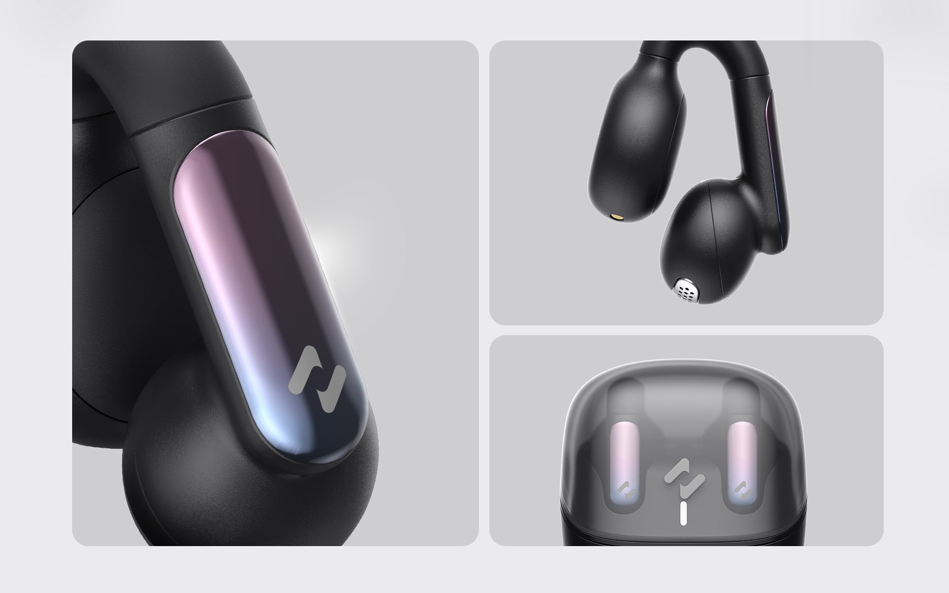 سماعات HAVIT OpenBuds مفتوحة الأذن FreeClip بتقنية بلوتوث 5.3 مع إلغاء ضوضاء ذكي AI، اتصال مزدوج، تحكم باللمس، شحن Type