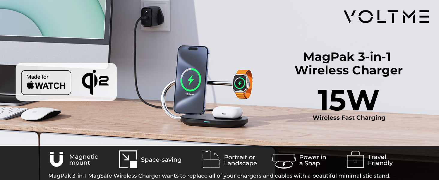 محطة شحن Voltme MagPak اللاسلكية 3