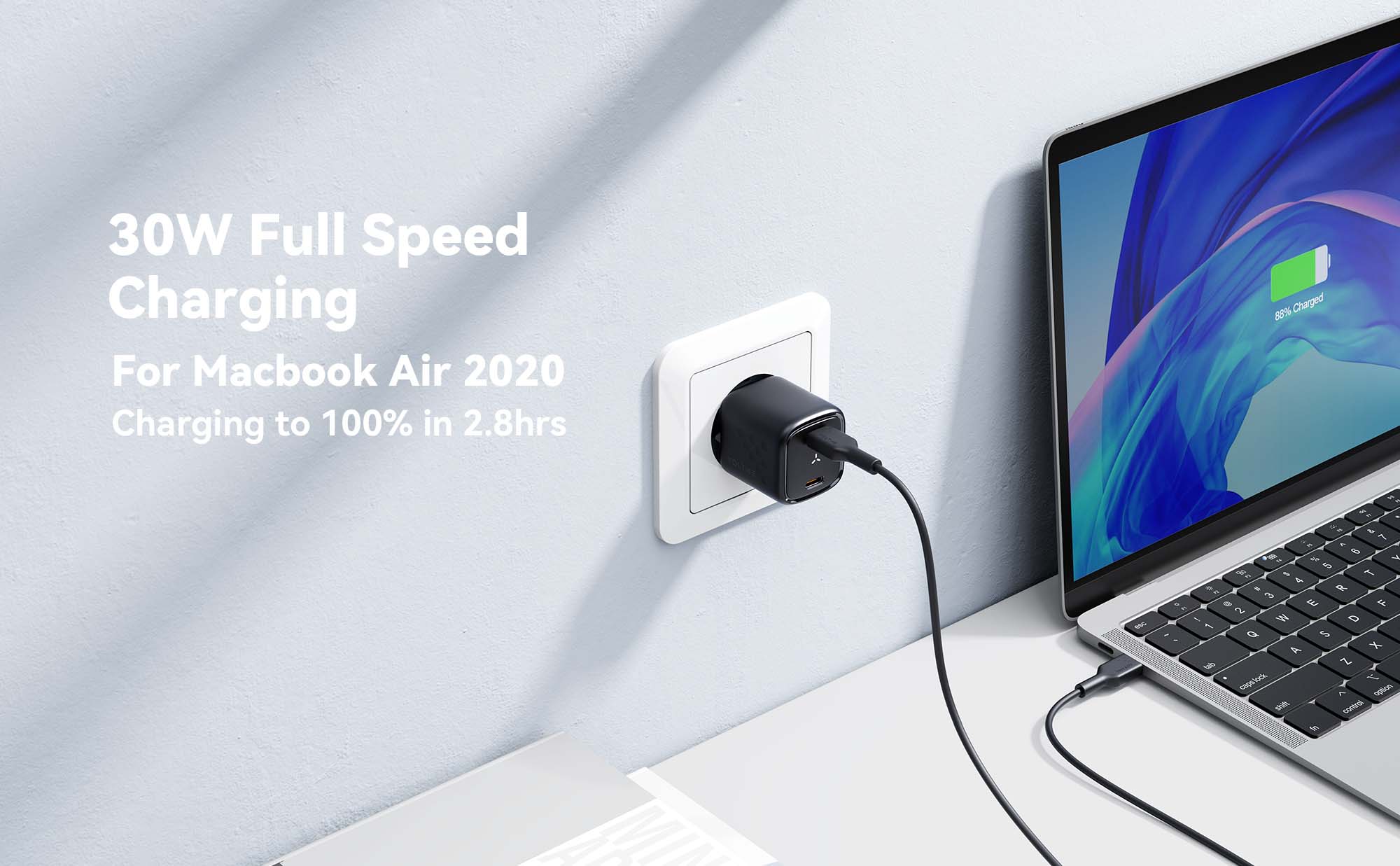 شاحن VOLTME Revo 30 Duo CC بقوة 30 واط GaN III مع منفذي USB