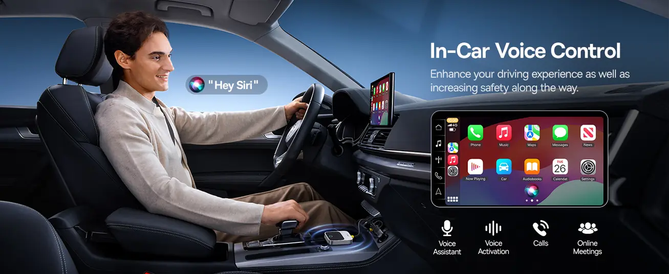 محول CarPlay اللاسلكي من Baseus Prime Trip Safe Journey لهاتف iPhone
