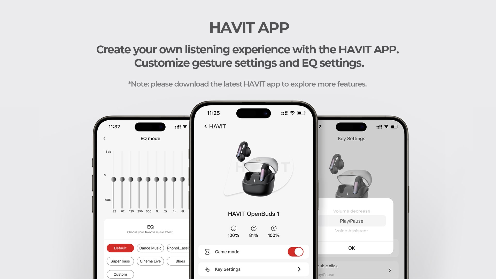 سماعات HAVIT OpenBuds مفتوحة الأذن FreeClip بتقنية بلوتوث 5.3 مع إلغاء ضوضاء ذكي AI، اتصال مزدوج، تحكم باللمس، شحن Type
