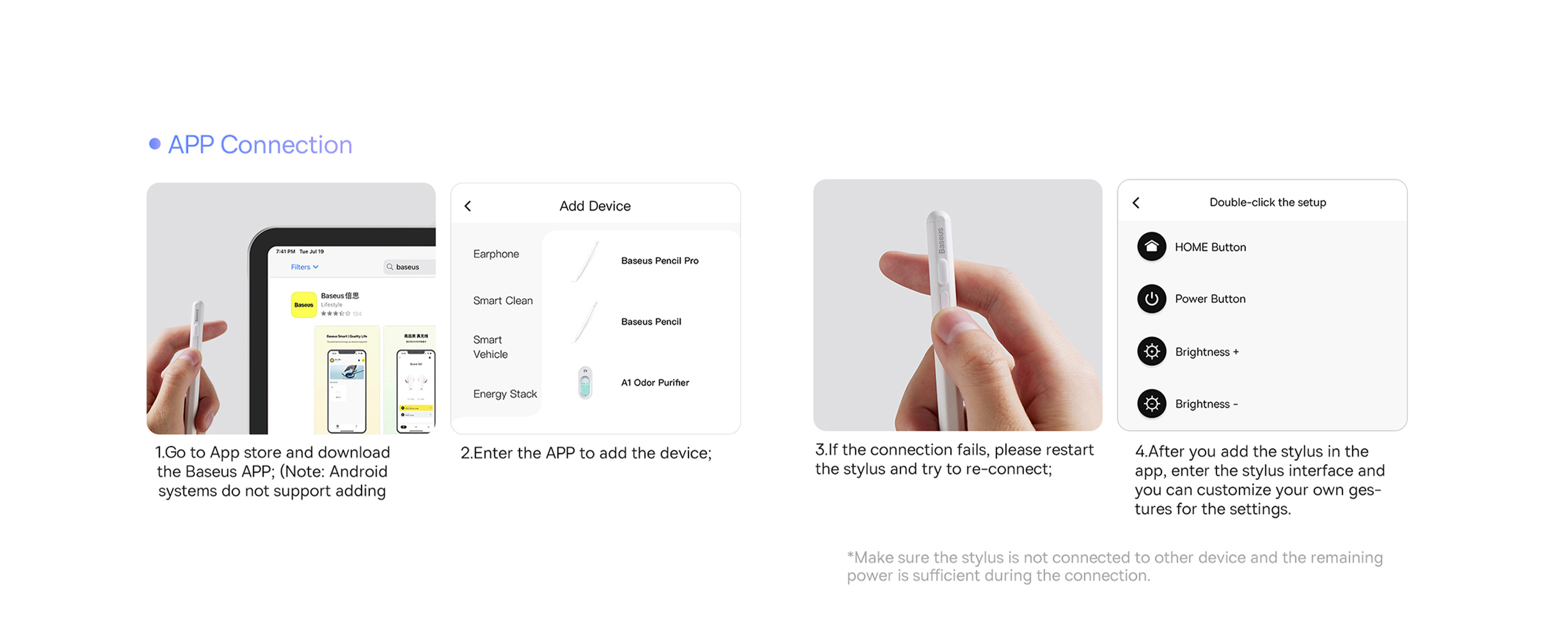 Baseus Smooth Writing 2 Series Stylus with LED Indicators – Magnetic Charging, Palm Rejection – For iPad Mini 6, Air 4/5, Pro 0–6 Series
