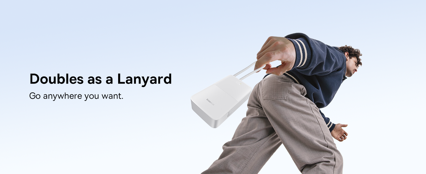 باور بانك Baseus EnerFill Bipow2 Pro 20000mAh بكابل USB