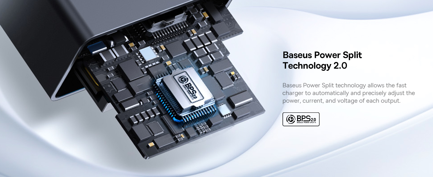 Baseus GaN5 Pro شاحن سريع 100 واط بأربعة منافذ | 2 نوع C + 2 USB-A، قابس المملكة المتحدة مع كابل بيانات شحن سريع 100 واط من النوع C (20 فولت/5 أمبير) 1 متر عرض = 
