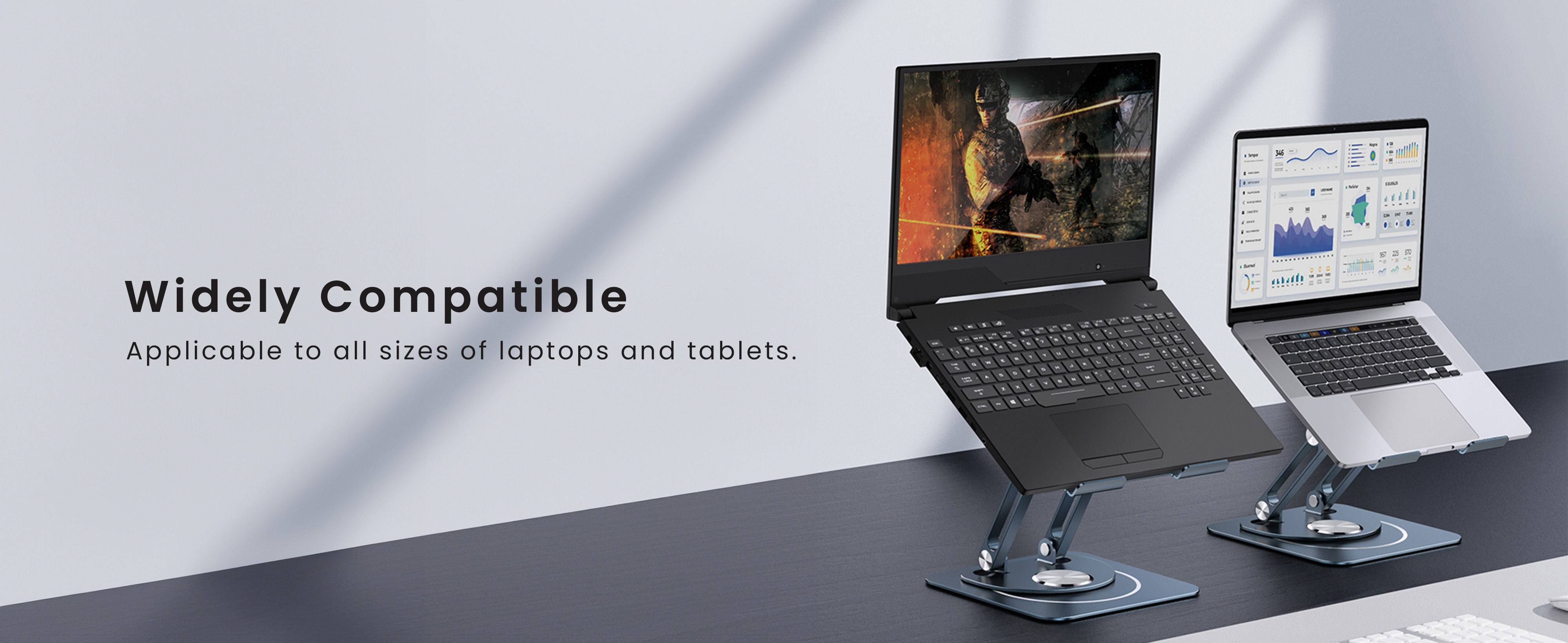 حامل Baseus قابل للدوران 360 درجة وقابل للطي لأجهزة الكمبيوتر المحمول وأجهزة iPad اللوحية (إصدار ثلاثي الطي)