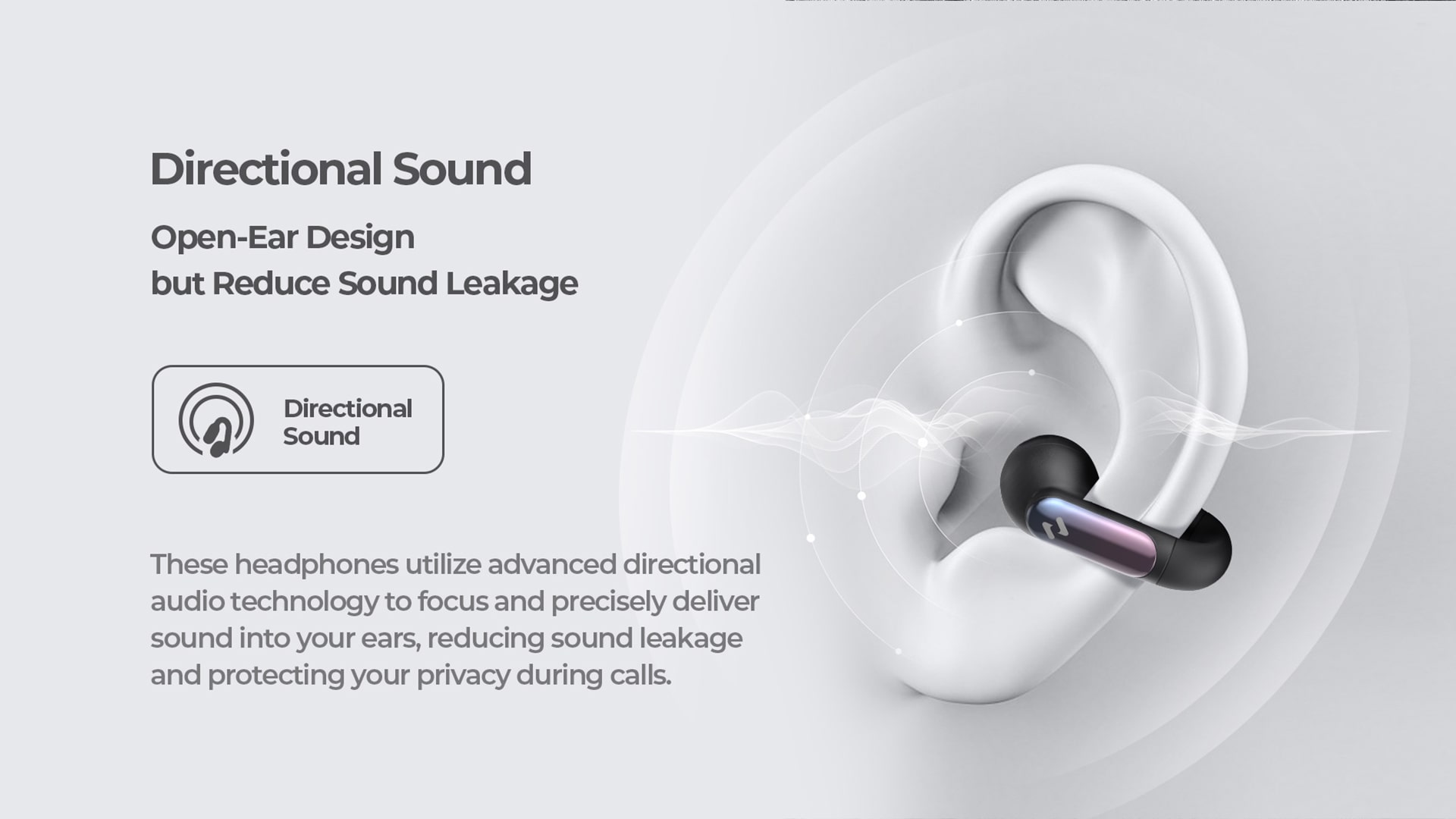 سماعات HAVIT OpenBuds مفتوحة الأذن FreeClip بتقنية بلوتوث 5.3 مع إلغاء ضوضاء ذكي AI، اتصال مزدوج، تحكم باللمس، شحن Type