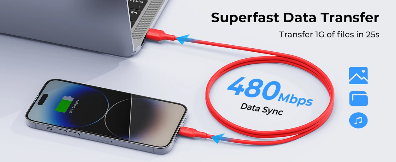 كابل Voltme Powerlink EDC Series USB A إلى Lightning